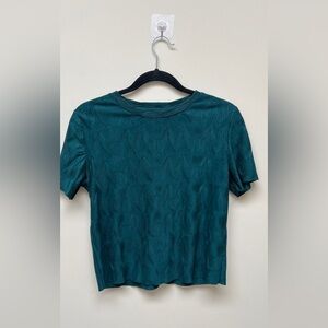 & Other Stories Teal Short Sleeve Top